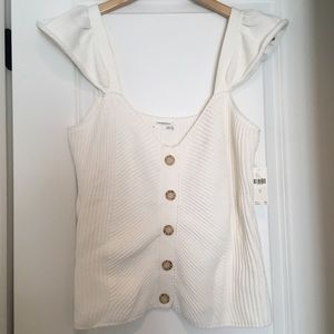 NWT White Sweater Tank Top
